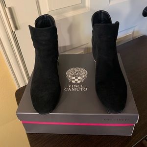 Vince Camuto Ankle Booties Lux Kid Skin black 9.5M
